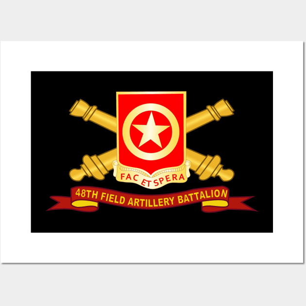 48th Field Artillery Battalion w Br - Ribbon Wall Art by twix123844